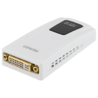 DELTACO adaptér z USB 3.0 na DVI/HDMI/VGA USB3-DVI (DELTACO adaptér z USB 3.0 na DVI/HDMI/VGA USB3-DVI)