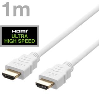 DELTACO Kábel HDMI 2.1 M/M 1m, 8K Ultra High, biel (DELTACO Kábel HDMI 2.1 M/M 1m, 8K Ultra High, biel)