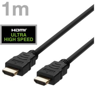 DELTACO Kábel HDMI 2.1 M/M 1m, 8K Ultra High, čier (DELTACO Kábel HDMI 2.1 M/M 1m, 8K Ultra High, čier)