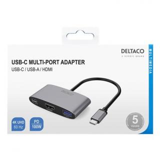 DELTACO USBC-HDMI22, Adaptér USB-C/HDMI, 4K@60Hz (DELTACO USBC-HDMI22, Adaptér USB-C/HDMI, 4K@60Hz)