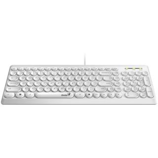 GENIUS Slimstar Q200 USB, RETRO Klávesnica biela (GENIUS Slimstar Q200 USB, RETRO Klávesnica biela)