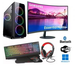 Intel Core i5-12400F Hexa Core,DDR4 RAM 16GB,SSD 1000GB,Gigabyte Geforce RTX 3050 WindForce OC 6GB,WiFi+Bluetooth,27 LCD monitor Samsung prehnutý,Hráčsky SET,WIN11 PRO