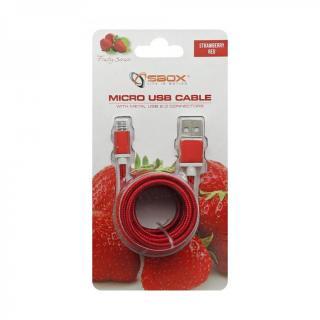 SBOX USB-10315R Kábel USB 2.0/MicroUSB červený (SBOX USB-10315R Kábel USB 2.0/MicroUSB červený)