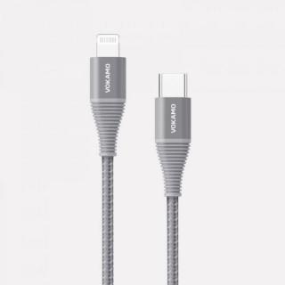 VOKAMO, Kábel, USB Type C/Lightning, 1,2m, šedý (VOKAMO, Kábel, USB Type C/Lightning, 1,2m, šedý)