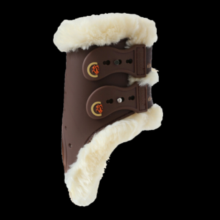 GAMAŠE ZADNÉ S KOŽUŠINOU FETLOCK ELASTIC KENTUCKY Farba: Brown