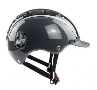 JAZDECKÁ PRILBA NORI HORSESHOE SHINY CASCO Farba: Black, Veľkosť: XS 50-52cm