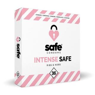Kondómy Safe Intense Safe Ribs &amp; Nobs 36ks
