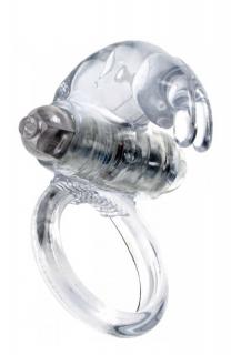 Vibračný krúžok Rabbit Vibro CockRing Clear