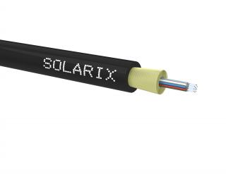 DROP1000 kabel Solarix 12vl 9/125 3,8mm LSOH Eca černý 500m SXKO-DROP-12-OS-LSOH