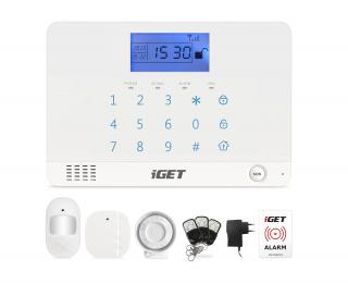 iGET SECURITY M3B - Domovní bezdrátový GSM zabezpečovací systém, CZ lokalizace, základní set