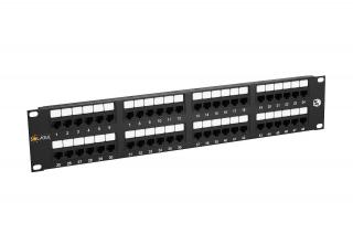 Patch panel Solarix 48 x RJ45 CAT5E UTP 150 MHz černý 2U SX48-5E-UTP-BK