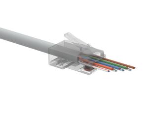 Univerzální EASY konektor RJ45 CAT6 UTP 8p8c na drát i licnu SXRJ45-6-UTP-EASY