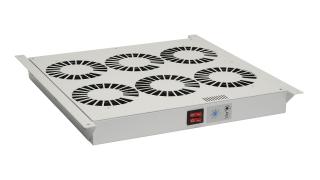 Ventilační jednotka univerzální 6 ventilátorů s termostatem RAL7035 do stropu i do dna VJ-R6