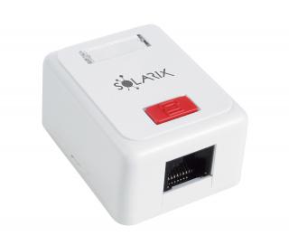 Zásuvka Solarix CAT5E UTP 1 x RJ45 na omítku bílá SX108-5E-UTP-WH