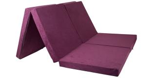 FIMEX Praktická rozkládací matrace pro hosty TWIN 120x195x7cm Vzor: fialová