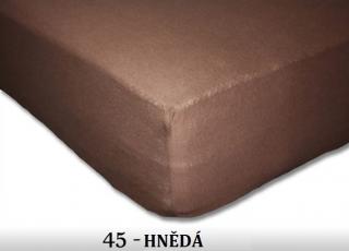 FIT Detská prestieradlá140g / m2 Barva: 45 HNĚDÁ, Rozměr: 70x140 cm