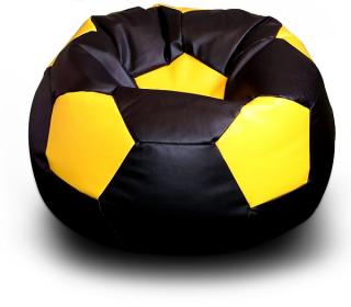 FITMANIA Sedací vak Footbalová lopta xxl + podnoznik Vzor: 07 ČERNO-ŽLUTÁ