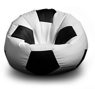 FITMANIA Sedací vak Futbalova LOPTA XL Vzor: 01 bílo-černá