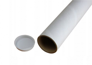 Profi Bílý kartonový tubus + 2 víčka 50x3x530mm 20 kusů
