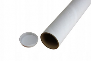 Profi Bílý kartonový tubus + 2 víčka 50x4x265mm 20 kusů