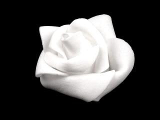 Penová ruža priemer 4,5 cm - biela