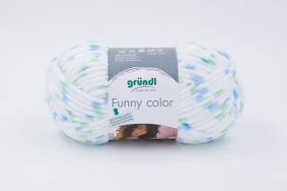 Priadza Funny color - modro zelený melír 04