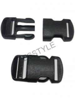 Spona plastová trojzubec 20mm - čierna