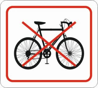 Piktogram - Zákaz vstupu s bicyklom
