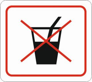 Piktogram - Zákaz vstupu s nápojom