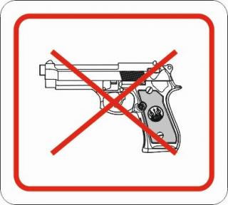 Piktogram - Zákaz vstupu so zbraňou