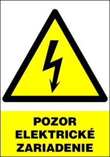 Pozor elektrické zariadenie