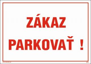 Zákaz parkovať!