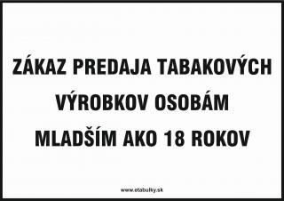 Zákaz predaja tabakových výrobkov osobám mladším ako 18 rokov