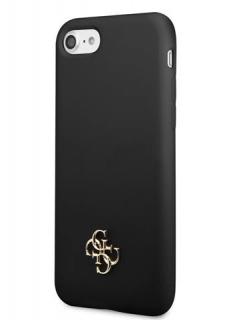 GUESS Guess 4G Silicone Metal Logo puzdro pre iPhone 7/8/SE2020/SE2022 čierne