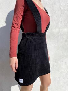 Menčestrová sukňa Tmavá mäta, XL
