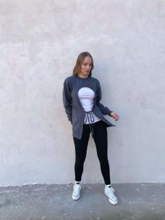 Mikina s výrezom Kráľovská modrá, XL-XXL