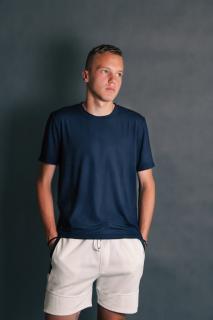 Tričko basic tencel pánske XL, Navy