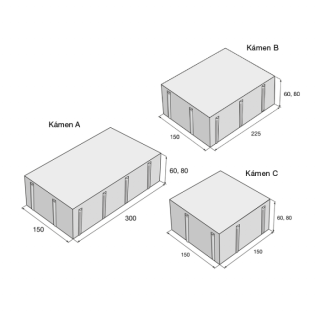 Dlažba ALTERNO I MIX 8 cm tryskaná/kartáčovaná šedá