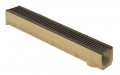 Odvodňovací žľab SELF LINE 100/110 s liatinovým mostíkovým roštom B125kN dĺžka: 1m z polymérbetónu
