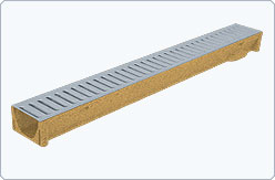 Odvodňovací žľab SELF LINE 100/110 s oceľ. mostíkovým roštom A15kN dĺžka: 0,5m z polymérbetónu