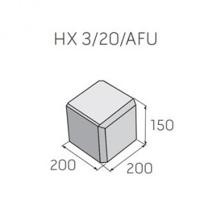 SIMPLE BLOCK tvarovka plná polovičná HX 3/20/AFU hladký bielosivý
