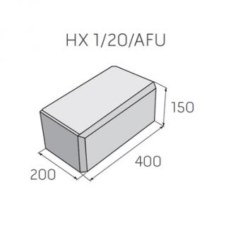 SIMPLE BLOCK tvarovka plná priebežná celá HX 1/20/AFU hladký čierny