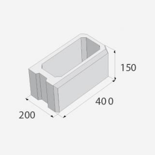 SIMPLE BLOCK tvarovka ukončujúca celá HX 2/20/AF hladký hnedý