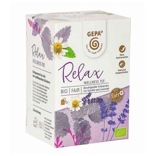 Bio bylinný wellness čaj Relax, porciovaný 20 x 1,5 g