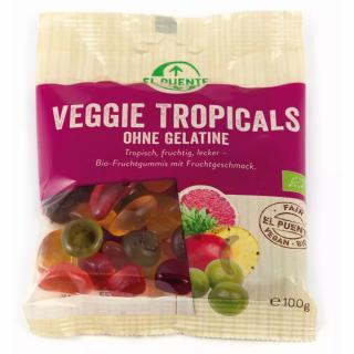 Bio gumové cukríky bez želatíny Veggie Tropicals, 100 g