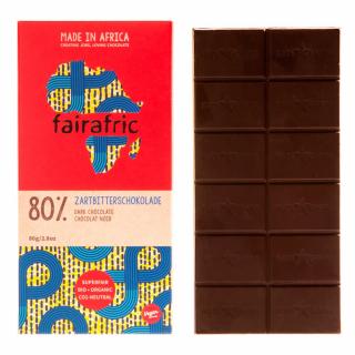 Bio horká čokoláda s 80% kakaa, vyrobená v Ghane, 80 g