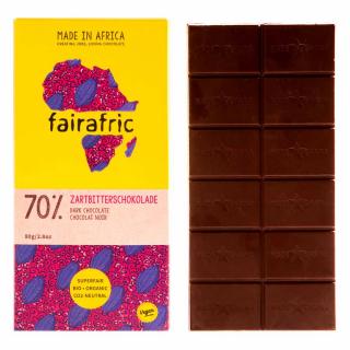 Bio horká čokoláda so 70% kakaa, vyrobená v Ghane, 80 g