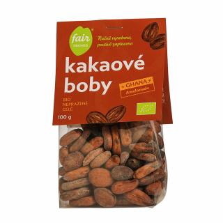 Bio nepražené kakaové bôby Ghana Amelonado, 100 g
