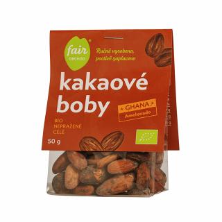 Bio nepražené kakaové bôby Ghana Amelonado, 50 g