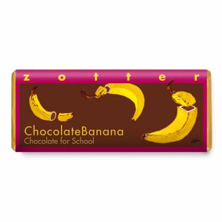 Bio plnená mliečna čokoláda Banány pre školu, 70 g